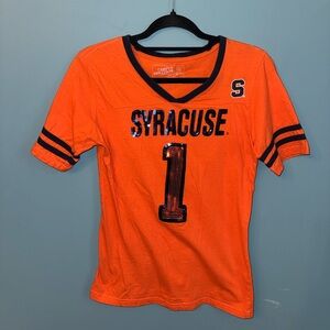 Campus Heritage Orange and Navy Syracuse Sequin Shirt